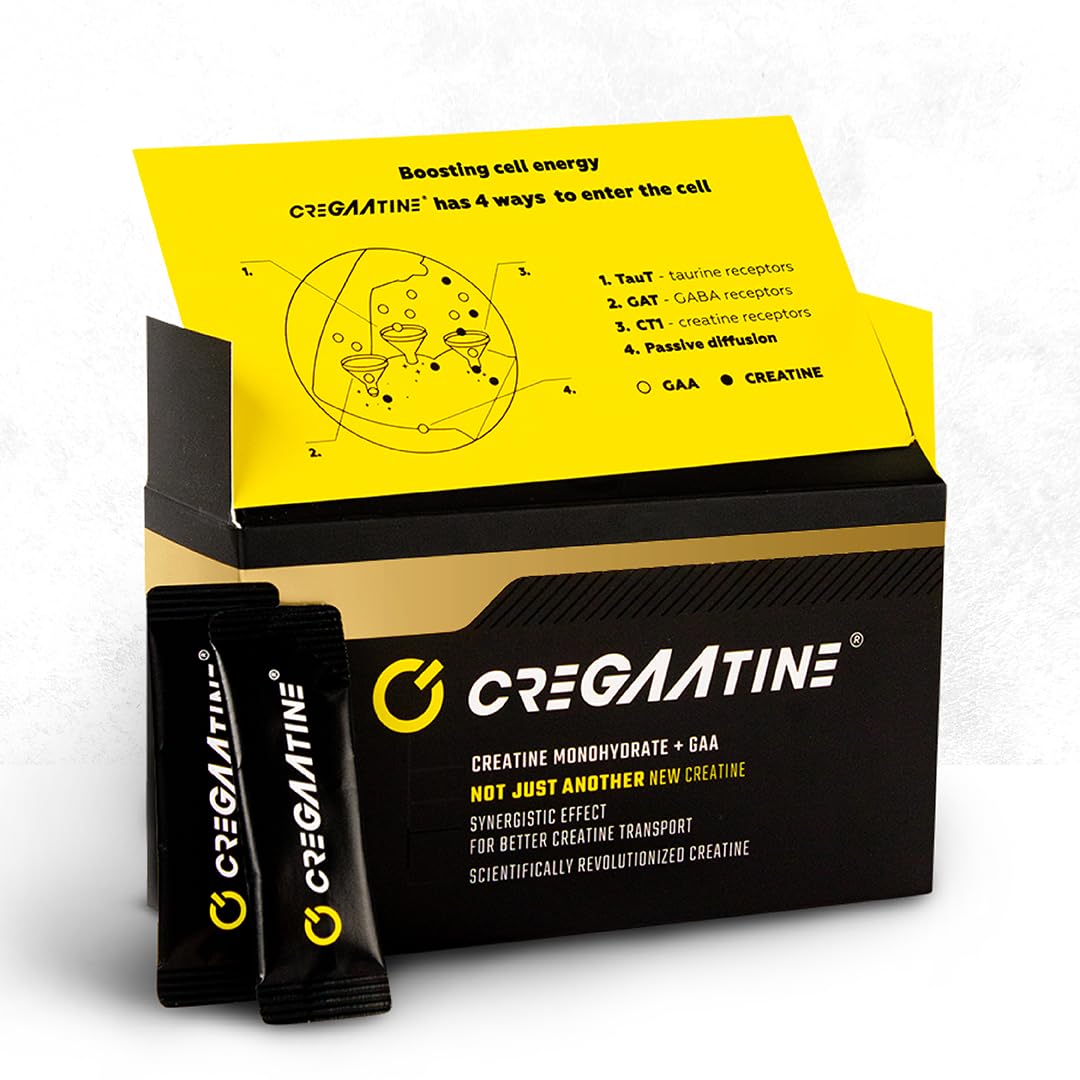 CreGAAtine sachet single-serve packet for on-the-go training.