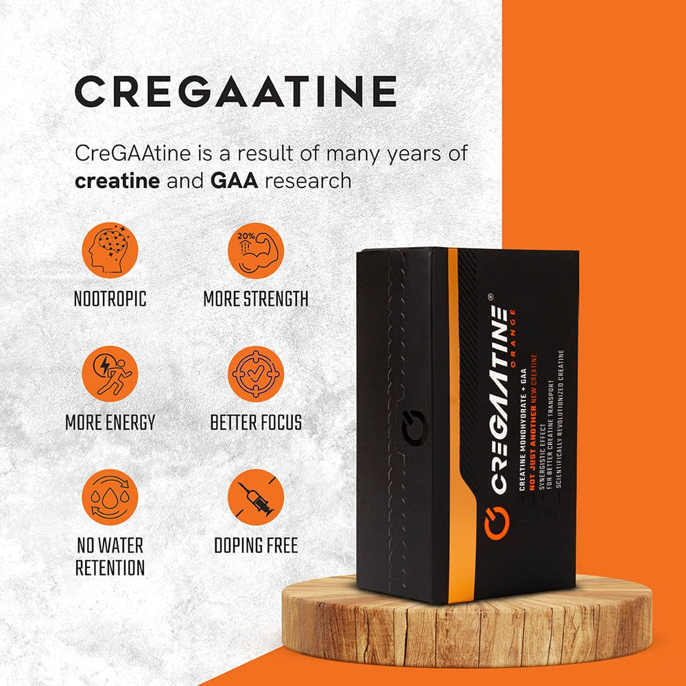 CreGAAtine single-serve sachets for on-the-go dosing and convenience.