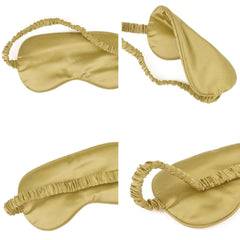 CREHODEC silk eye mask with elastic strap for secure fit