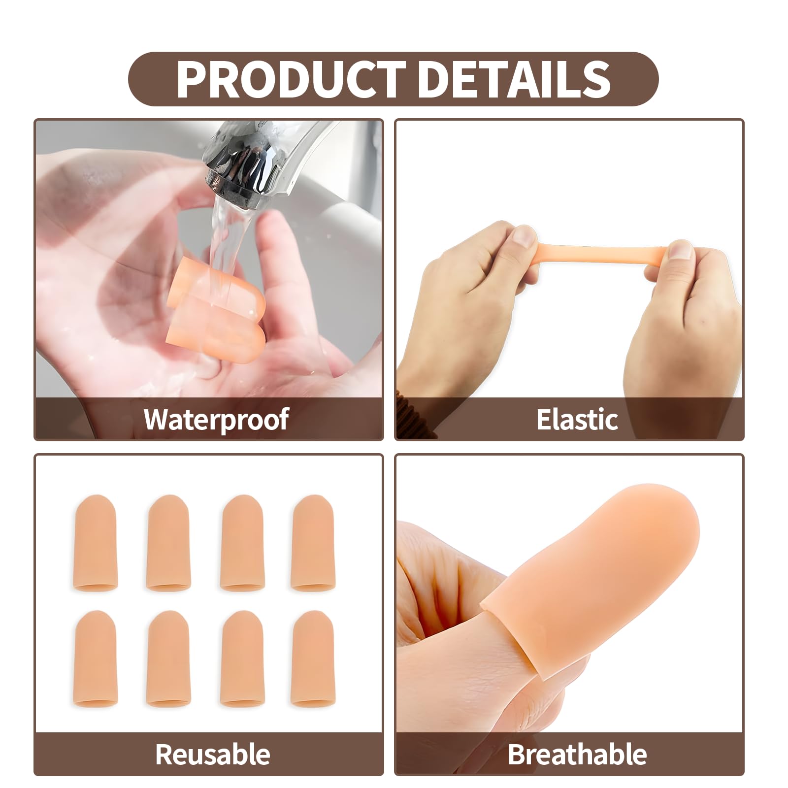 Creztail waterproof finger cots for kitchen and garden tasks