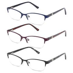 CRGATV reading glasses with blue light blocking half-frame for screen time comfort