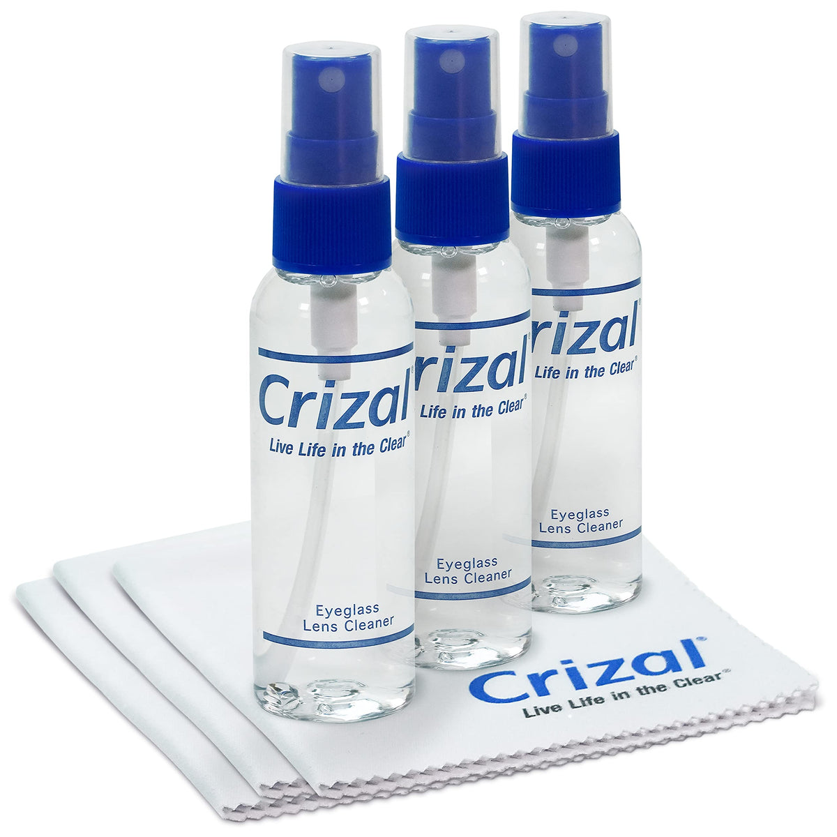 Crizal 2oz spray bottle for safe, streak-free lens cleaning