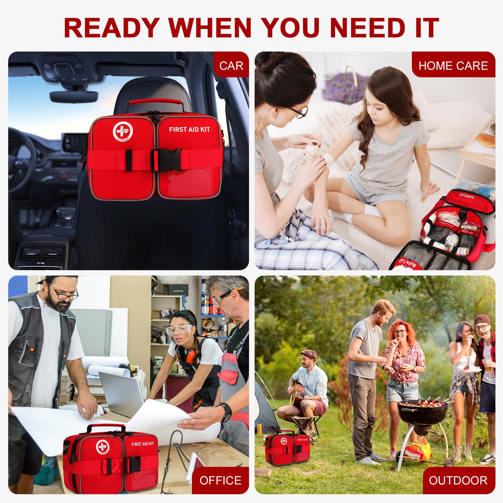 Crmea compact travel first aid bag ideal for road trips.