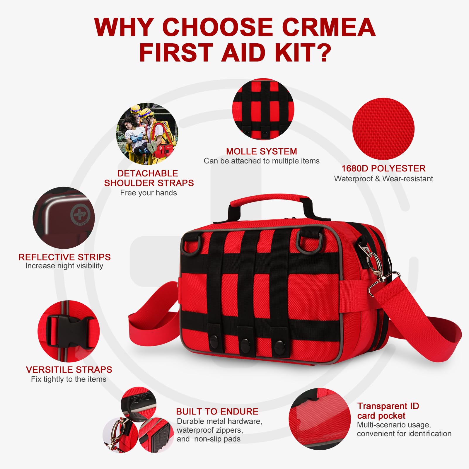 Crmea emergency blanket and poncho ready for sudden outdoor weather.
