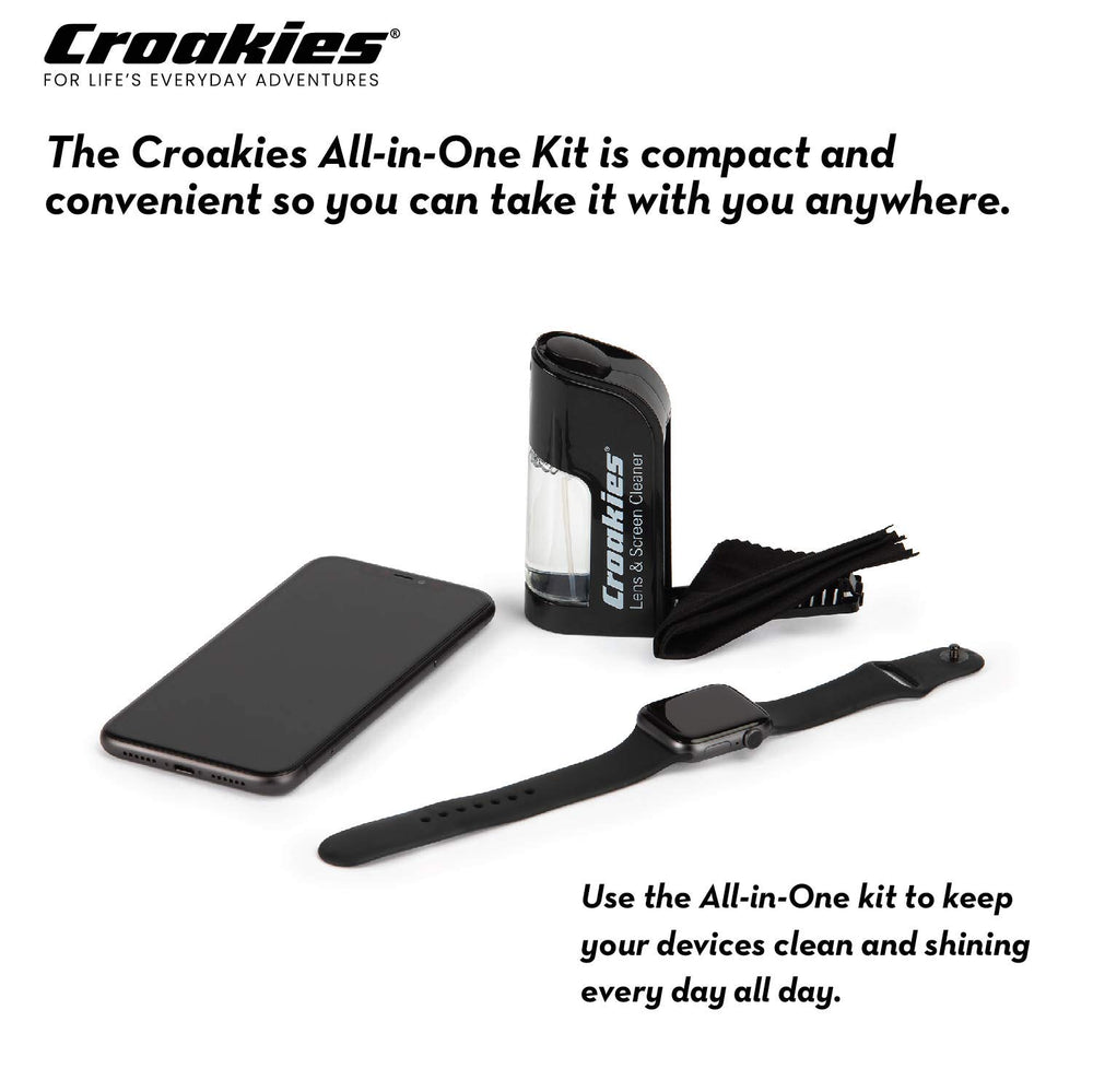 Croakies cleaning kit backed by a lifetime warranty