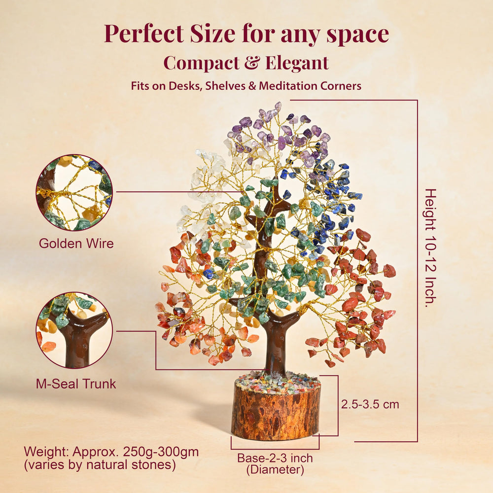 Crocon tree of life crystal gemstones elevates decor with positive energy