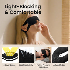 CROUVM blackout design creates a dark environment for focused rest or meditation.
