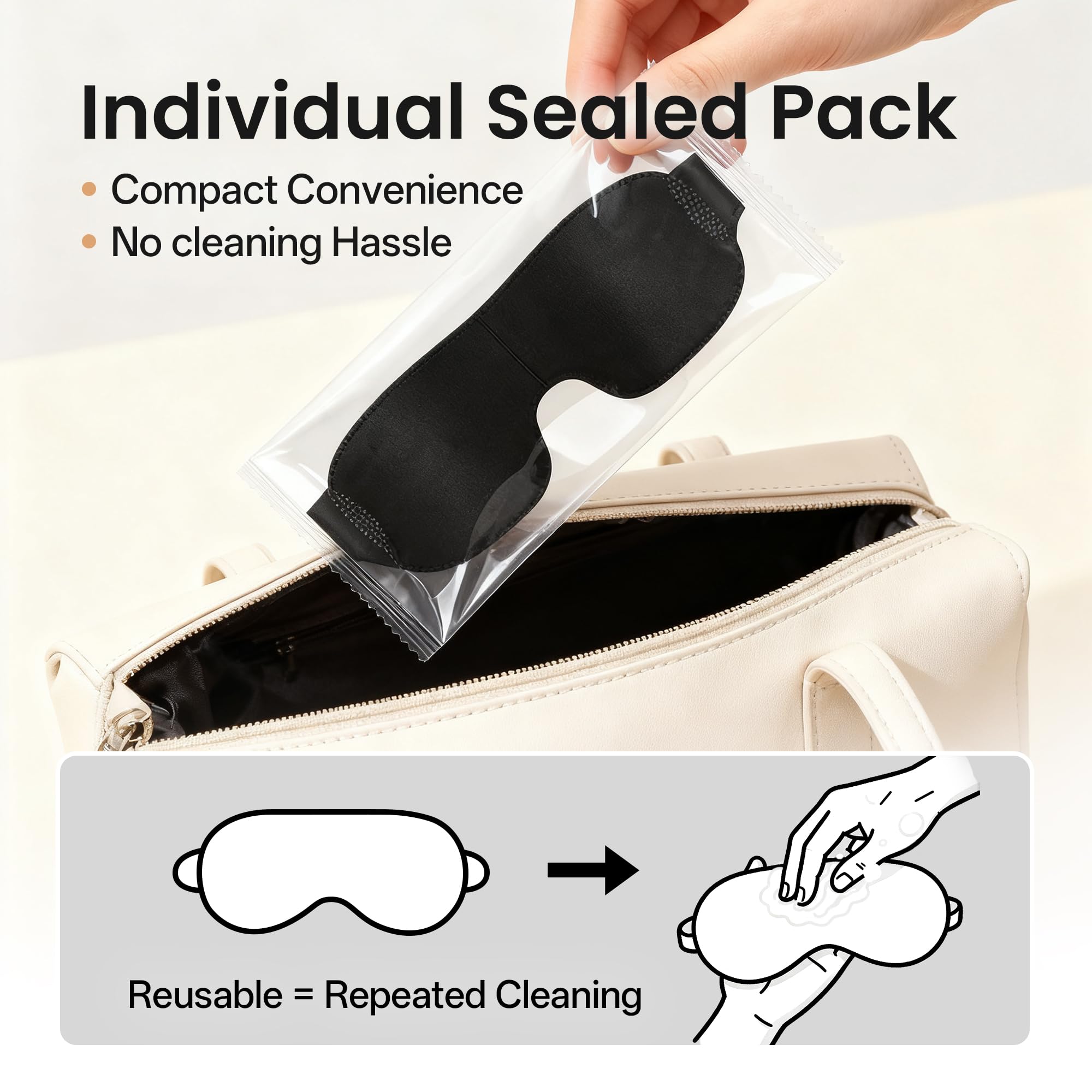 CROUVM non-slip strap keeps the mask in place during sleep or activity.