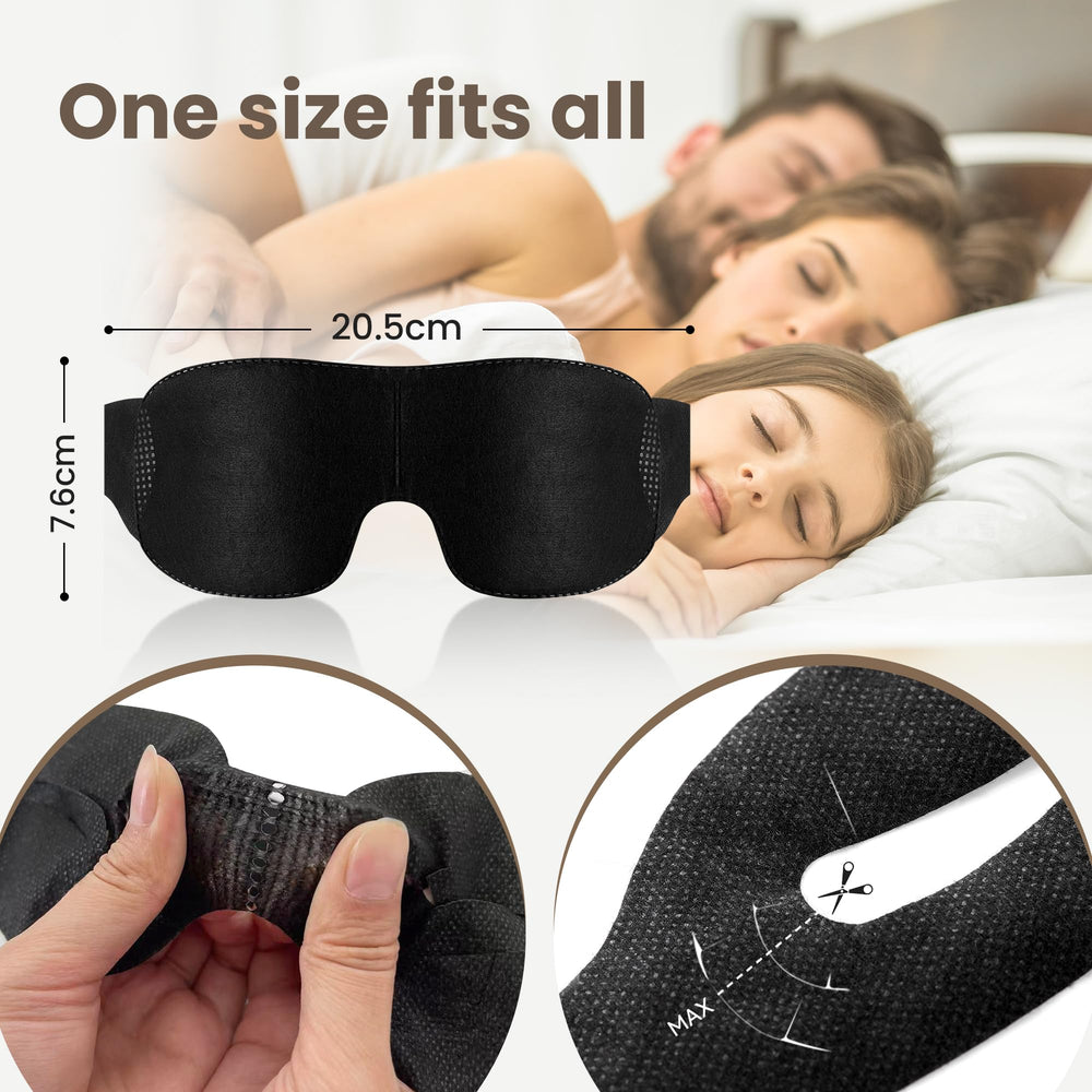 CROUVM one-size-fits-all sleep mask for comfortable all-night wear.