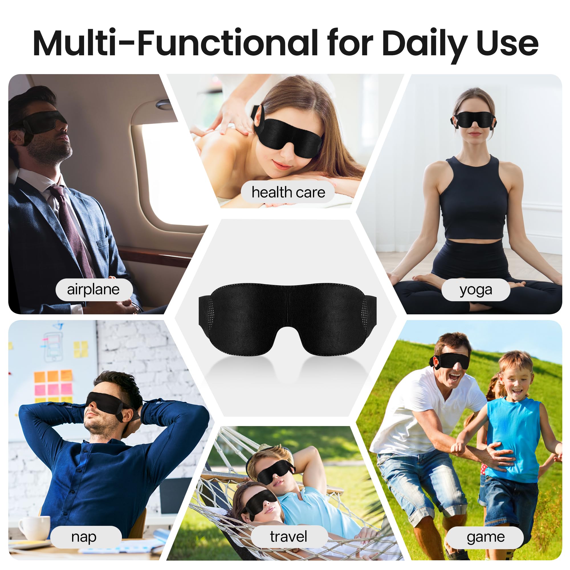 CROUVM blindfold-style sleep mask ideal for party games and team activities.