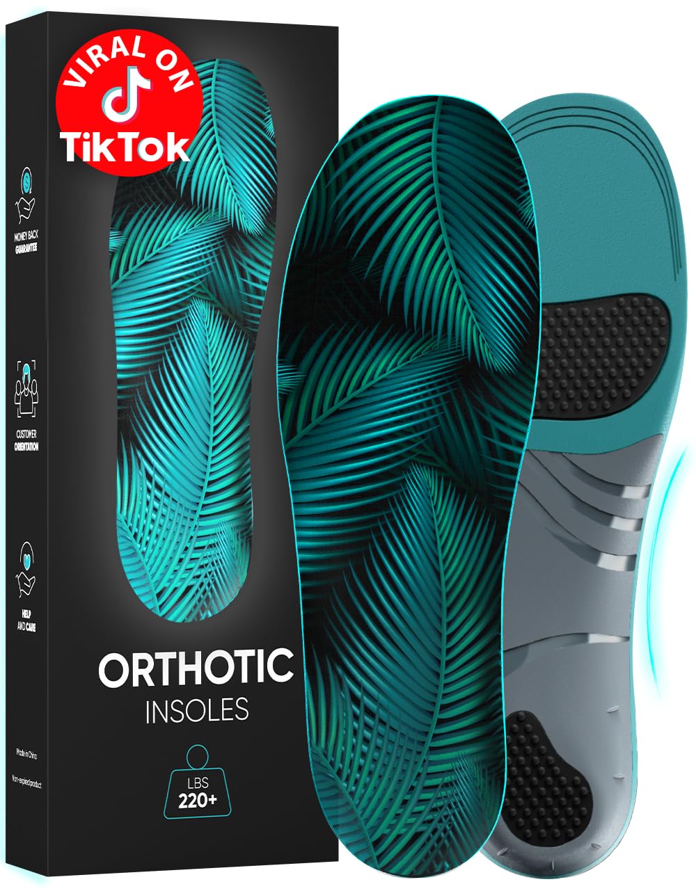 CRUVHEAL plantar fasciitis insoles with arch support for balanced foot pressure