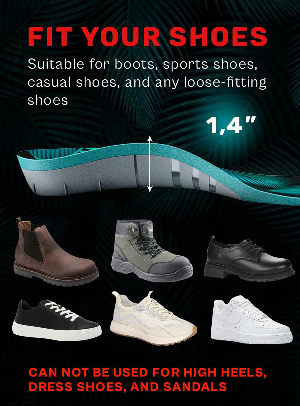CRUVHEAL size guide for boots ensures a proper fit for men and women