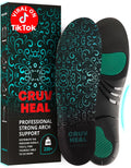 CRUVHEAL Emerald XL High Arch Support Insoles – 220+ lbs, Plantar Fasciitis & Work Shoes