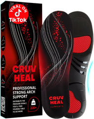 CRUVHEAL high-arch support insole for stability and comfort in heavy footwear.