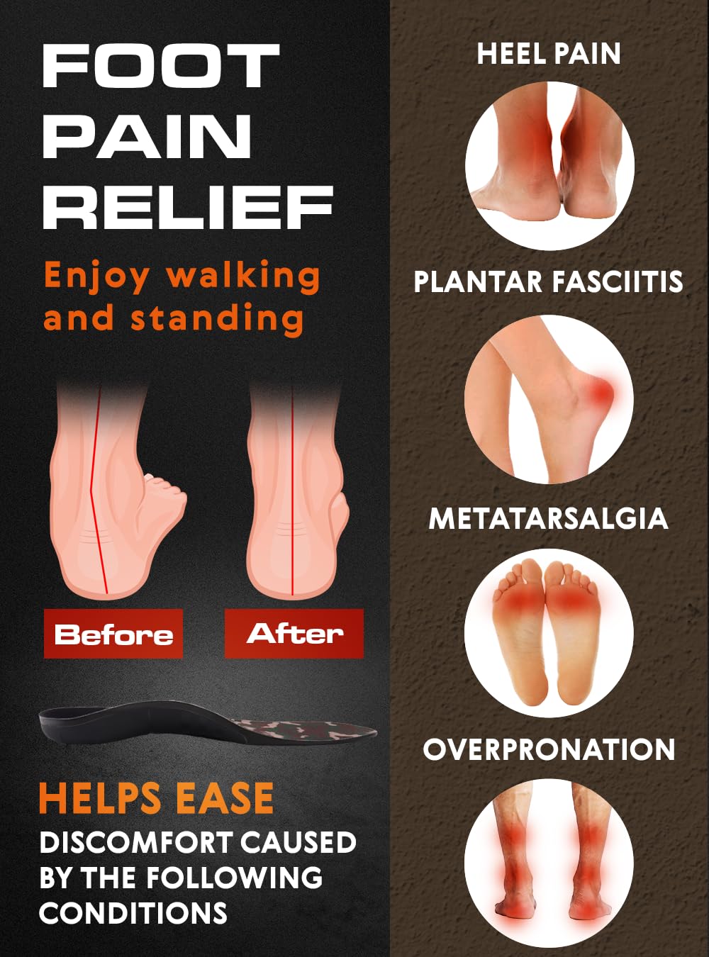 CRUVHEAL memory-foam-base insole adds plush comfort and stability.
