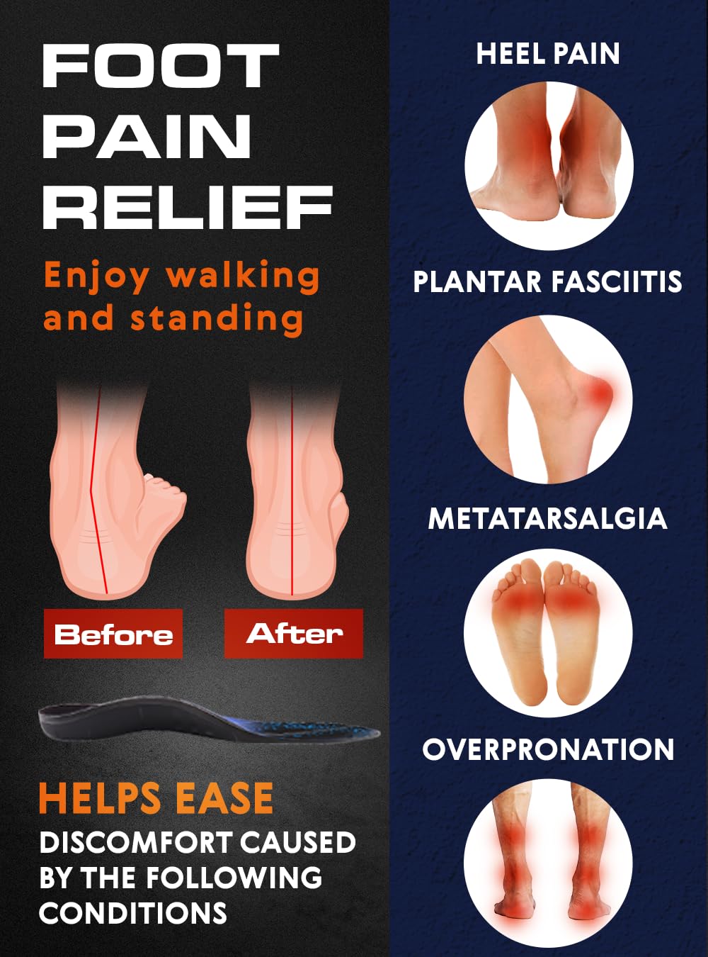 CRUVHEAL memory foam base provides soft underfoot feel and stability