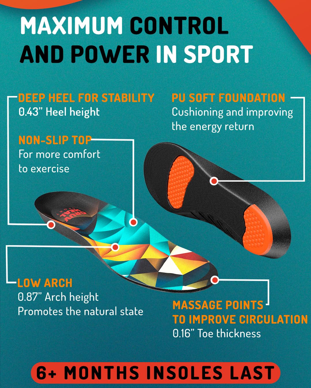 CRUVHEAL insoles provide an adaptation period to help feet adjust to the new feel.