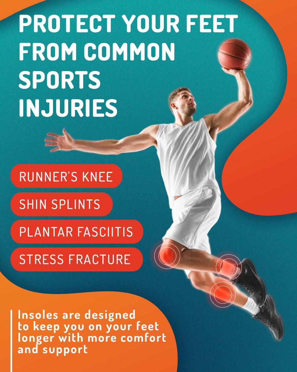 CRUVHEAL insoles showcase gel pads that cushion impact for smoother training sessions.