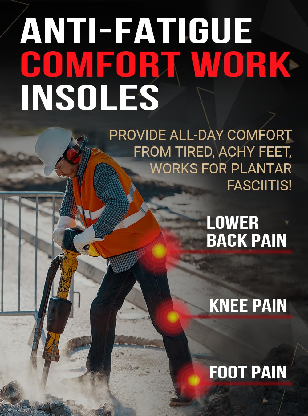 CRUVHEAL Work Pro Comfort Insoles assist during breaking in for gradual comfort