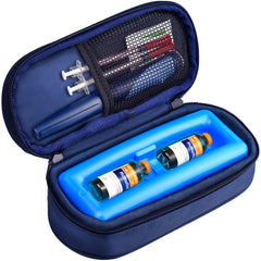 Cruxer insulin vial cooler travel case securely holds vials during transit