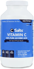 C-Salts ascorbic acid powder jar, pure vitamin C for immune support.