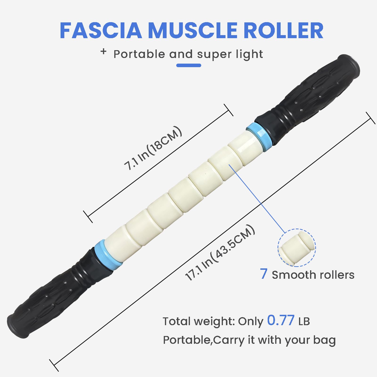 Ctwctr Muscle Roller Stick masaje para celulitis con alivio suave.