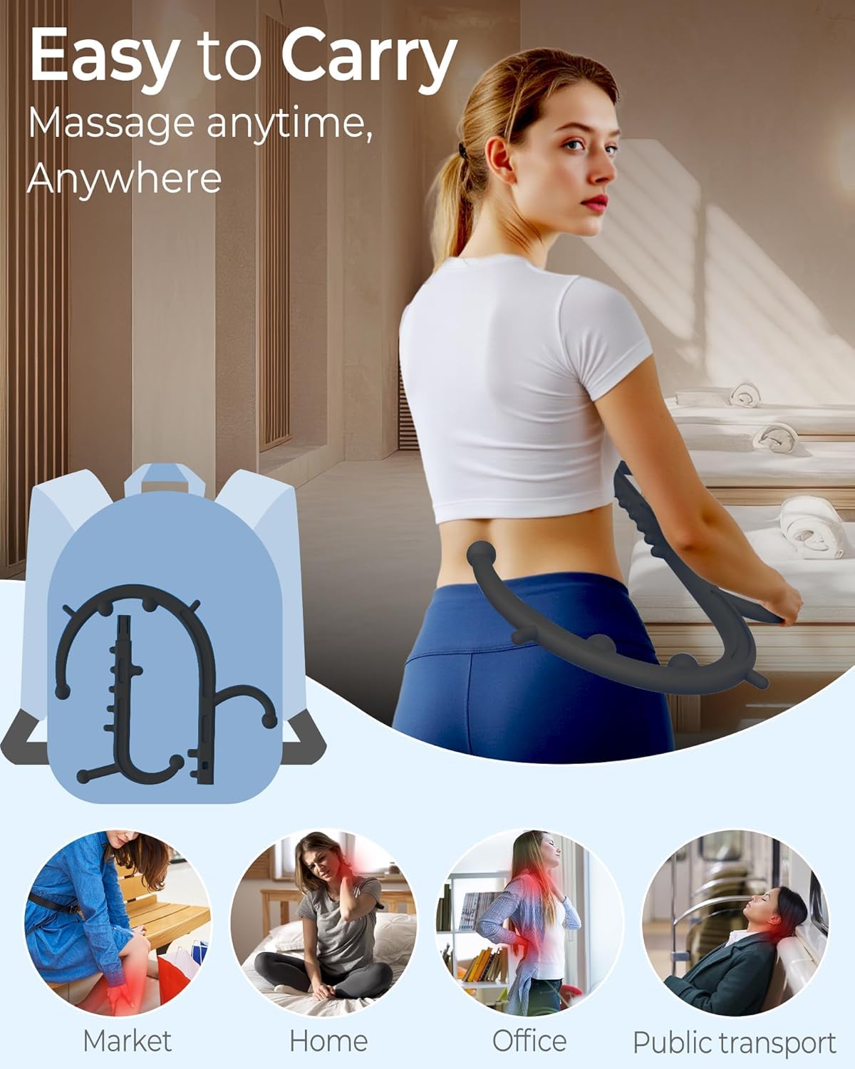 Cubetoou deep-tissue massage tool helps relaxation after workouts.