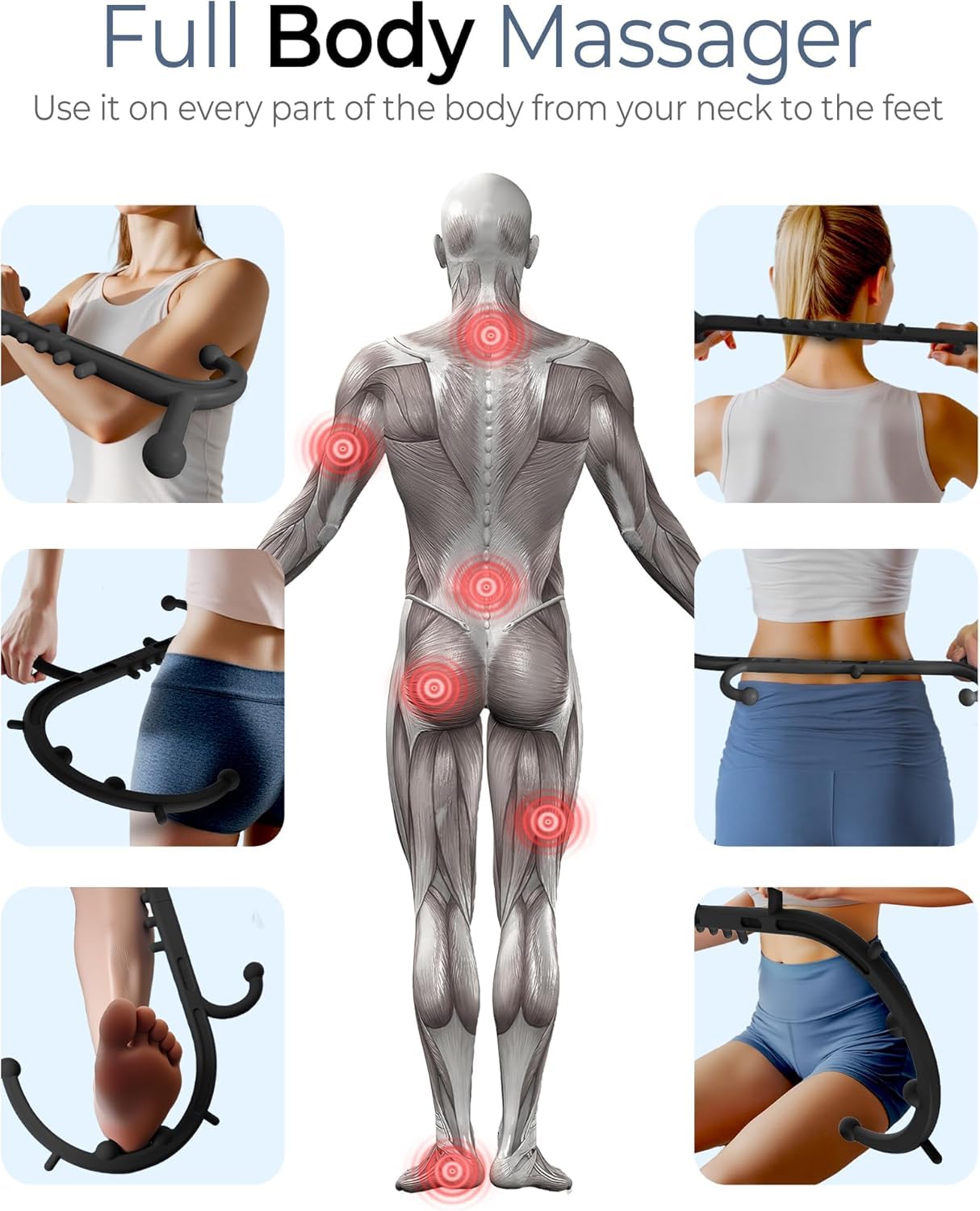 Cubetoou neck-shoulder massage cane easing stiffness during long desk days.