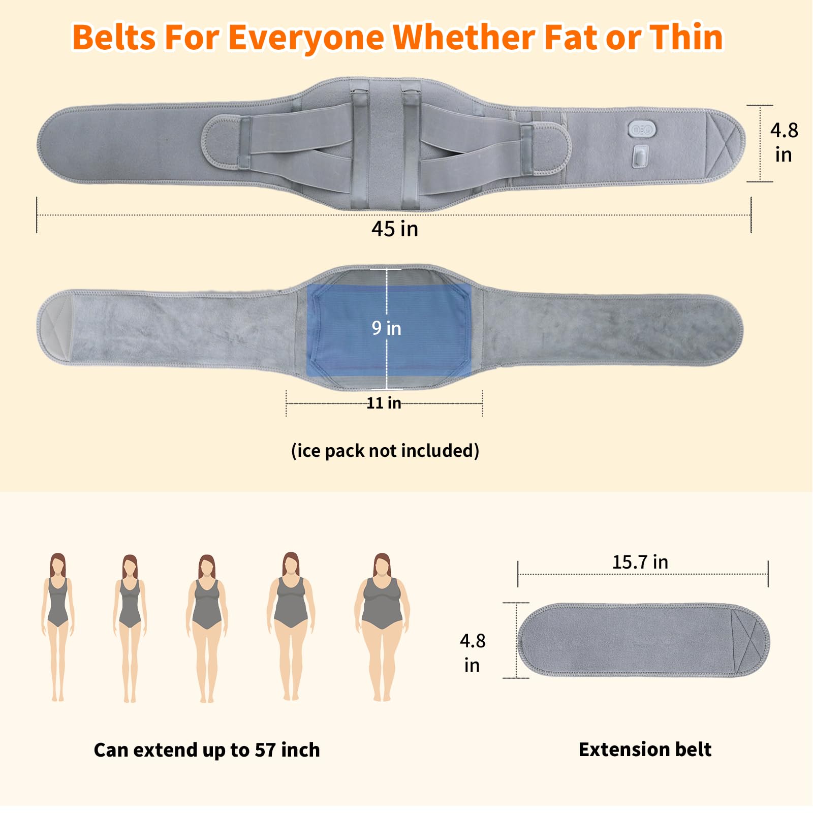 CUEHEAT adjustable strap back brace ensures secure fit across waists