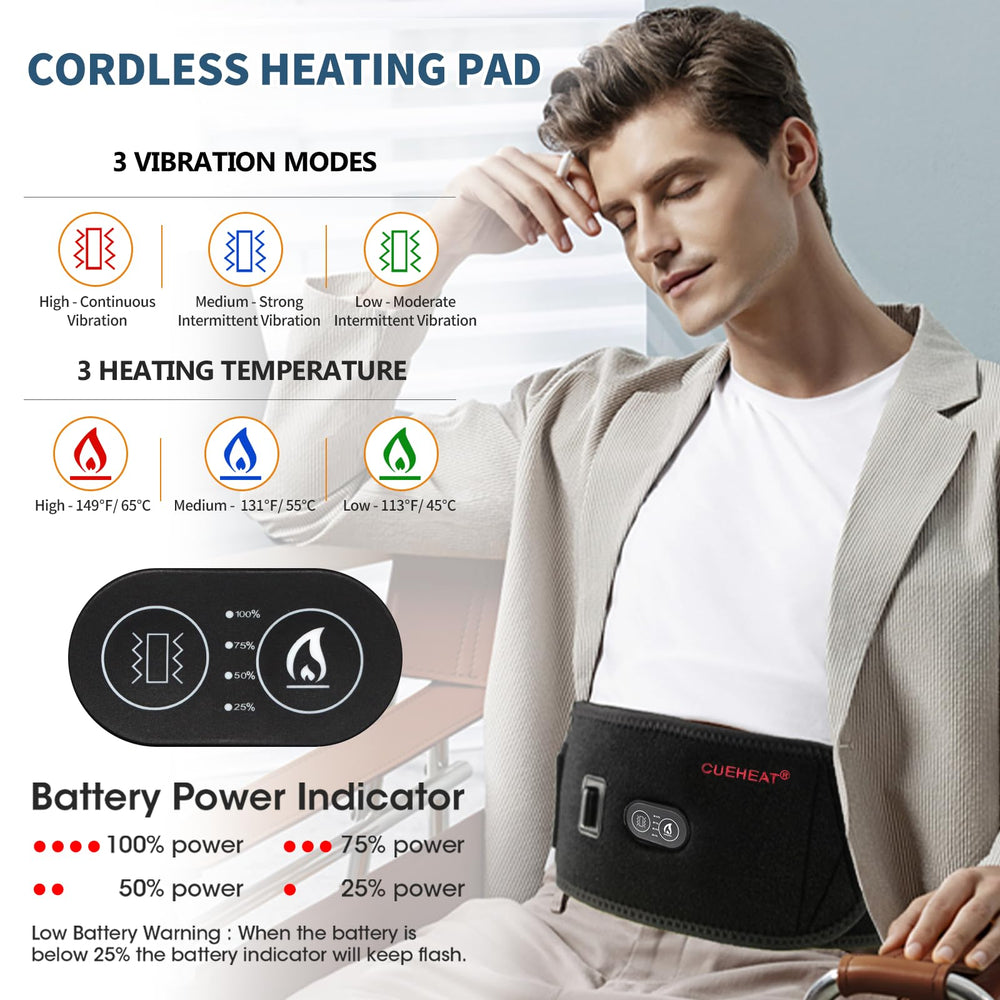 CUEHEAT battery pack attachment illustrating cordless heating capability