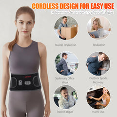 CUEHEAT dual massage motors offer targeted relief at the lower back.
