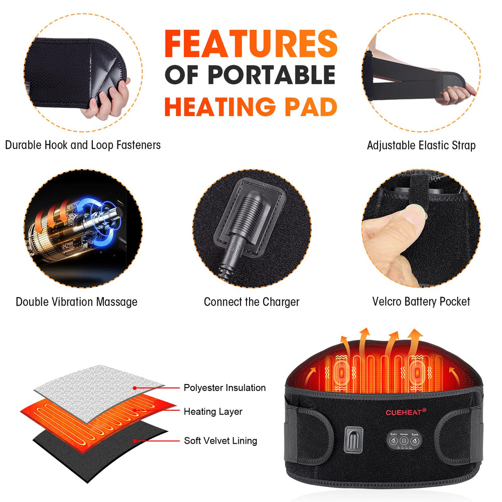 CUEHEAT elastic bands keep the belt steady during movement.