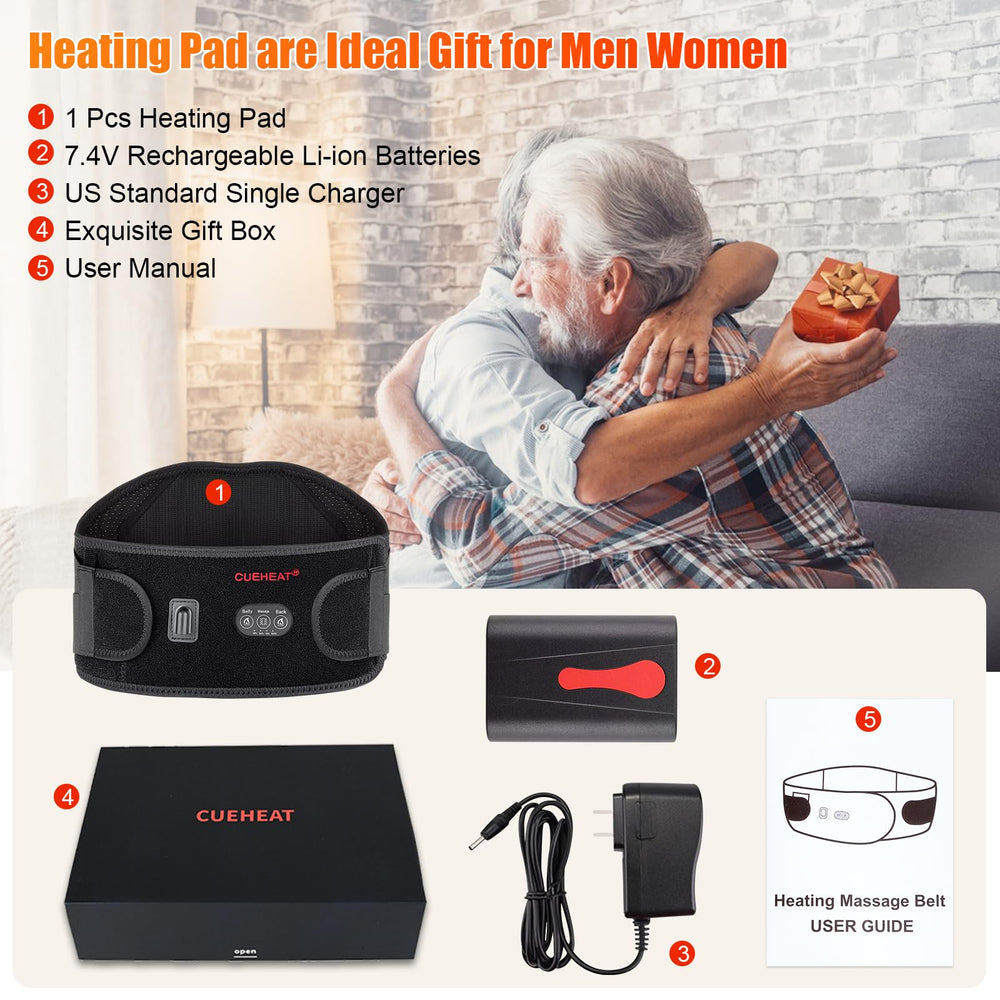 CUEHEAT waist belt secure strap prevents slipping during activity.