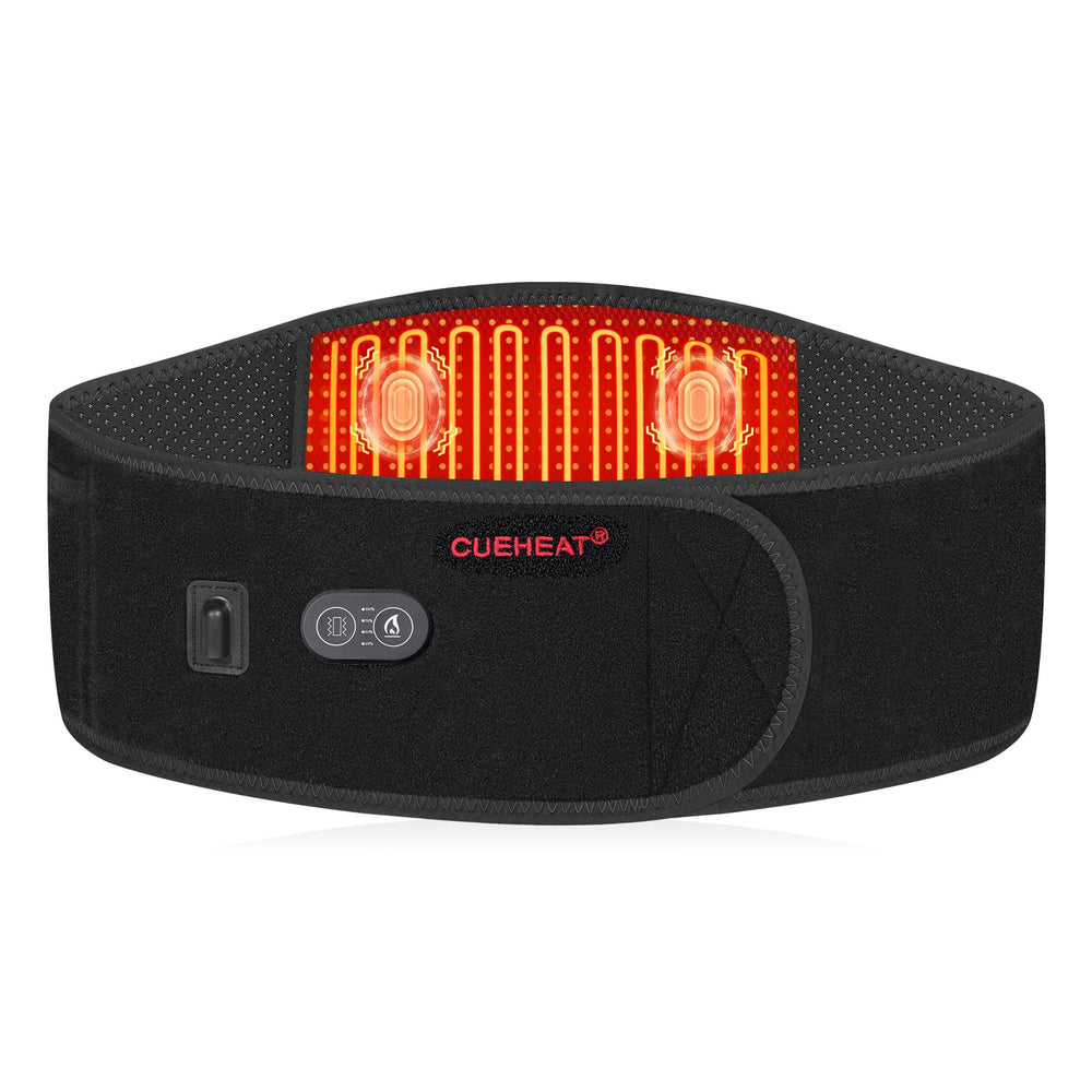 CUEHEAT worn around the waist during work or travel for consistent heat