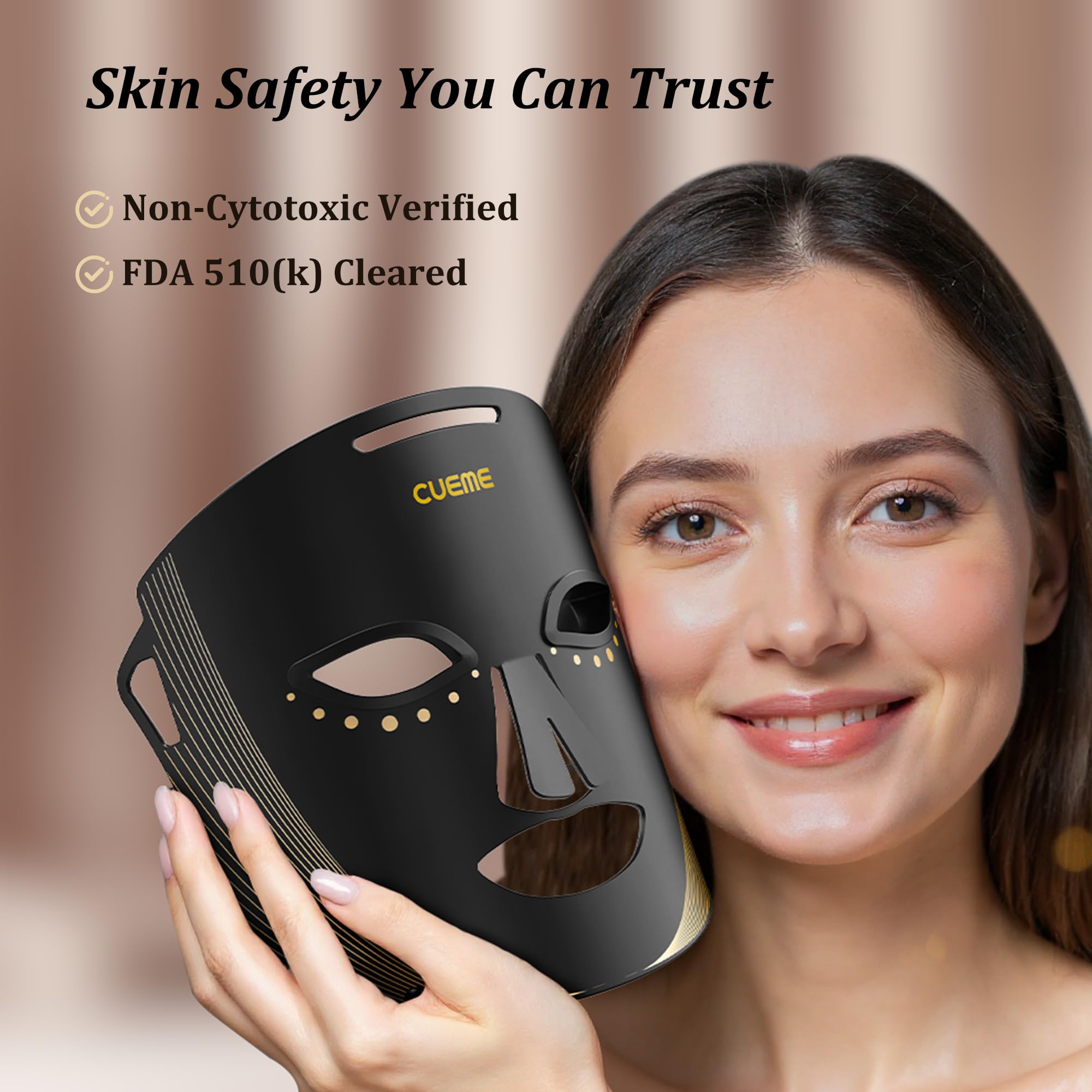 CUEME face mask adjustable head strap for universal comfort