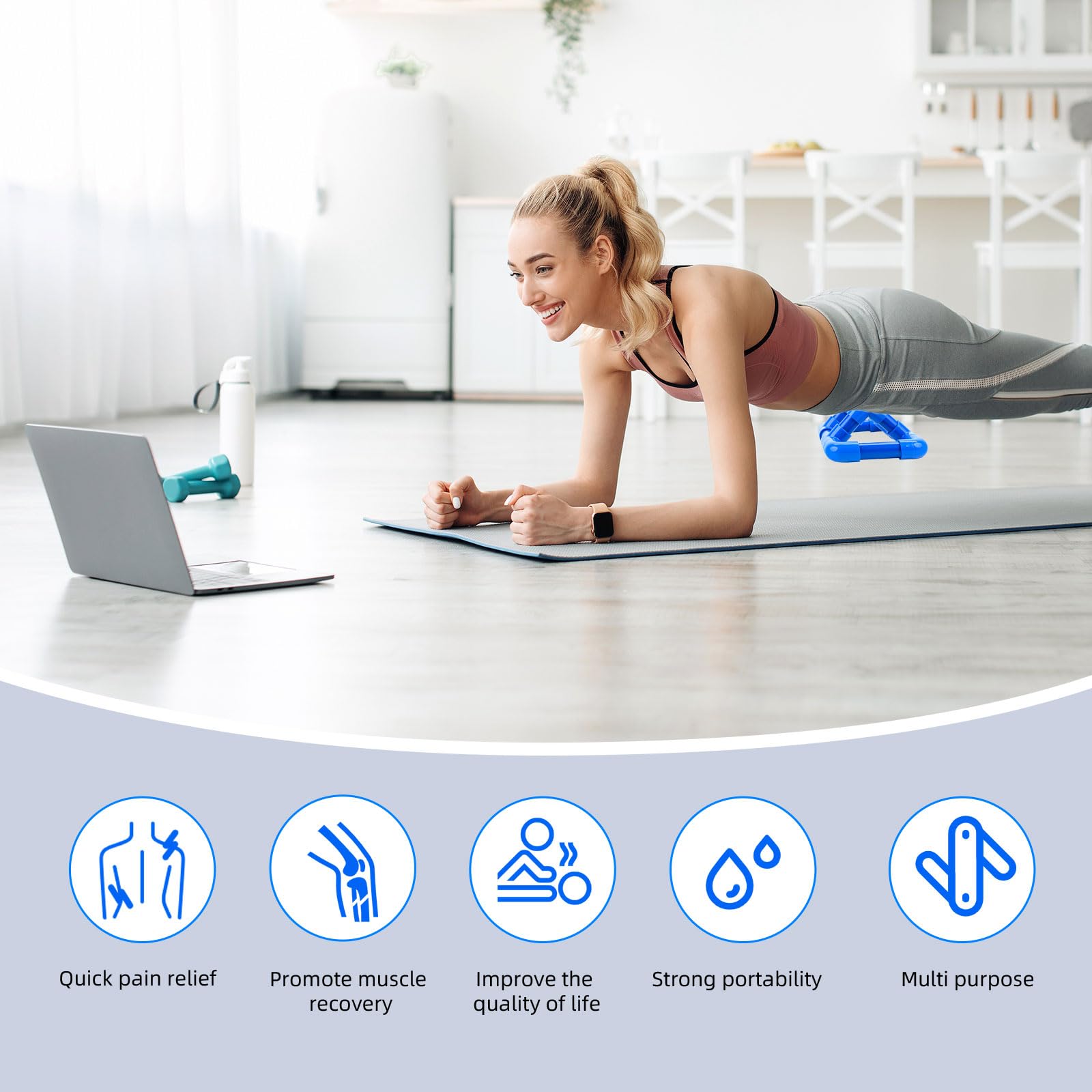 CufEslite deep tissue relief tool blue suitable for travel.