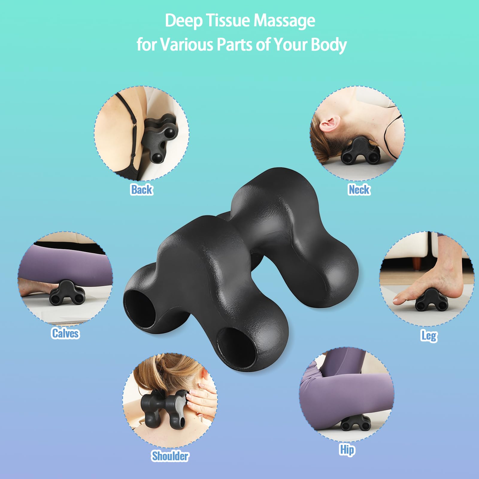 CufEslite ergonomic neck-friendly design enables precise muscle targeting.