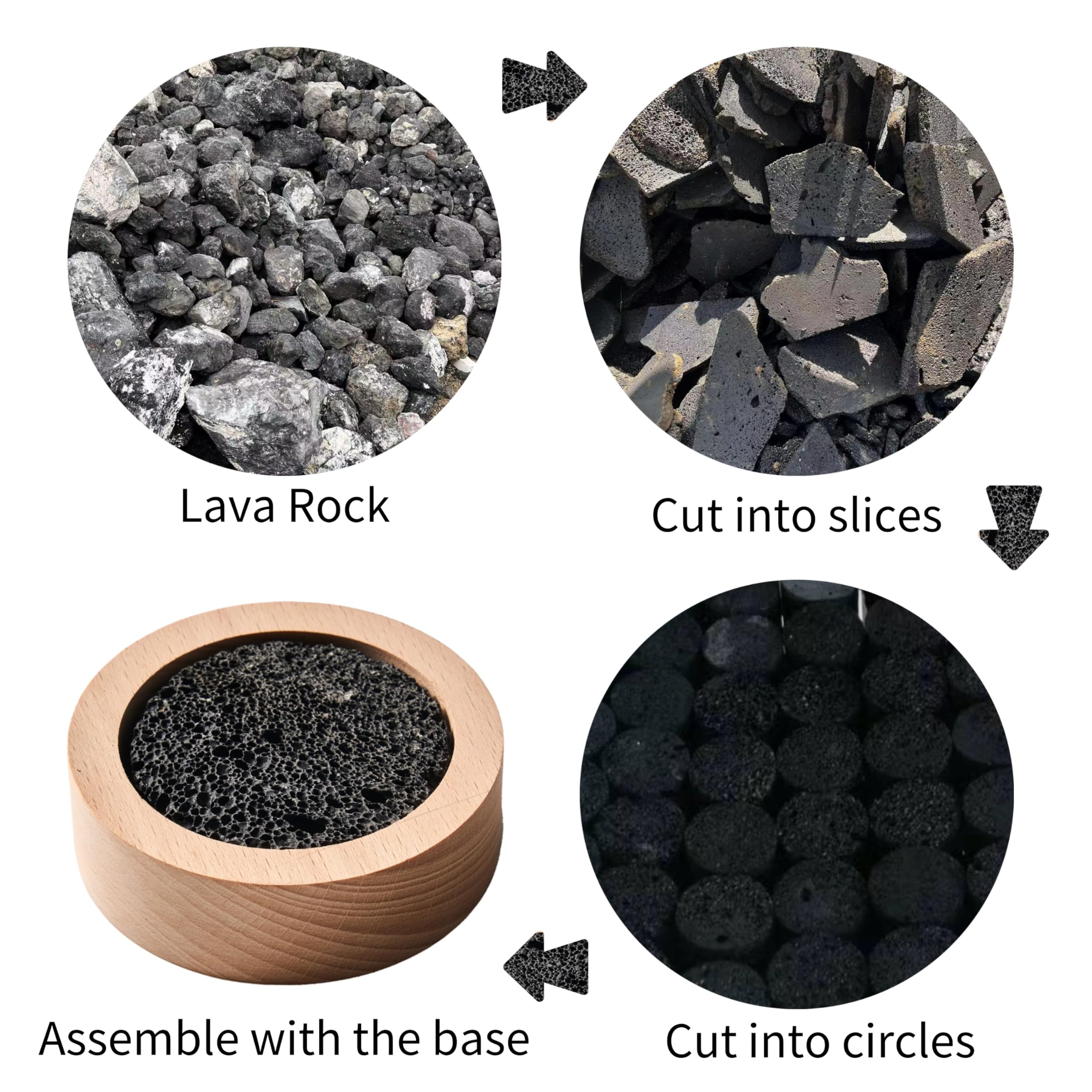 CUIYKAI lava rock diffuser for car interior delivering subtle scent diffusion