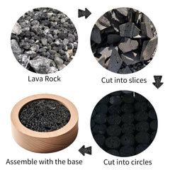 CUIYKAI lava rock diffuser for car interior delivering subtle scent diffusion