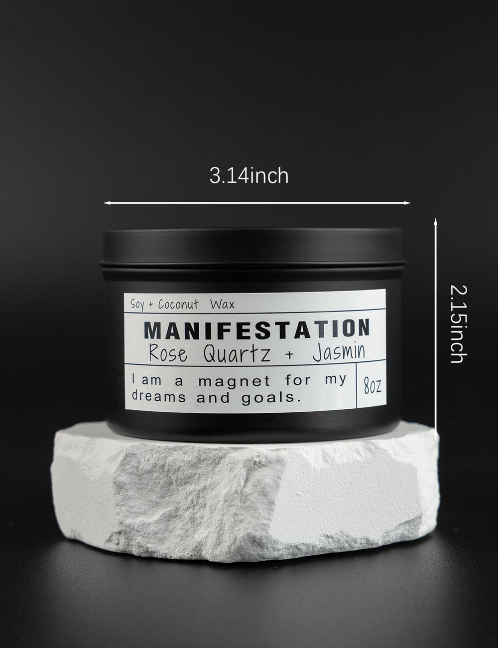 CULACEE Crystal Soy Candle moon magic ambience suited for evening rituals
