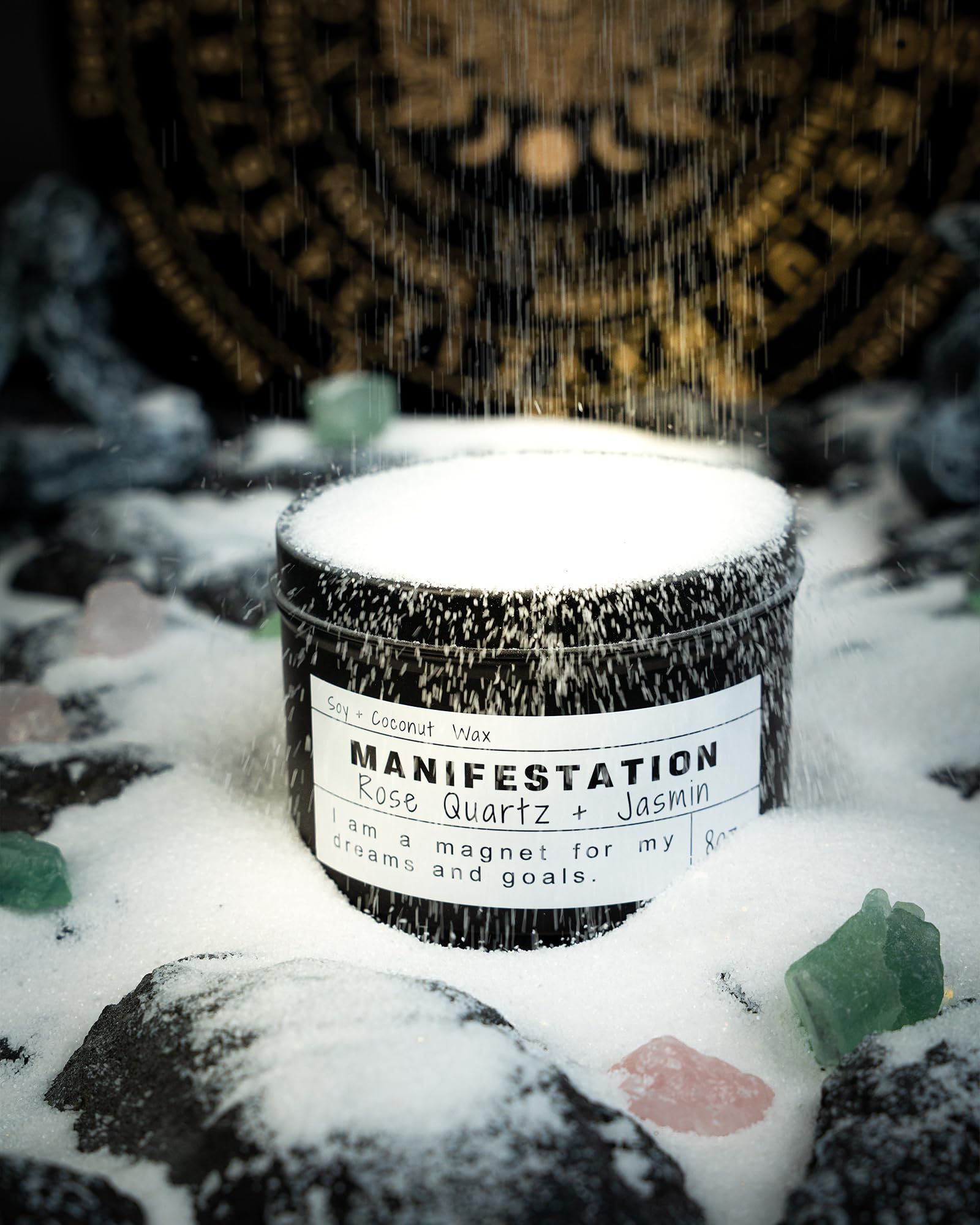 CULACEE Crystal Soy Candle palo santo cleansing invites calm for reflection
