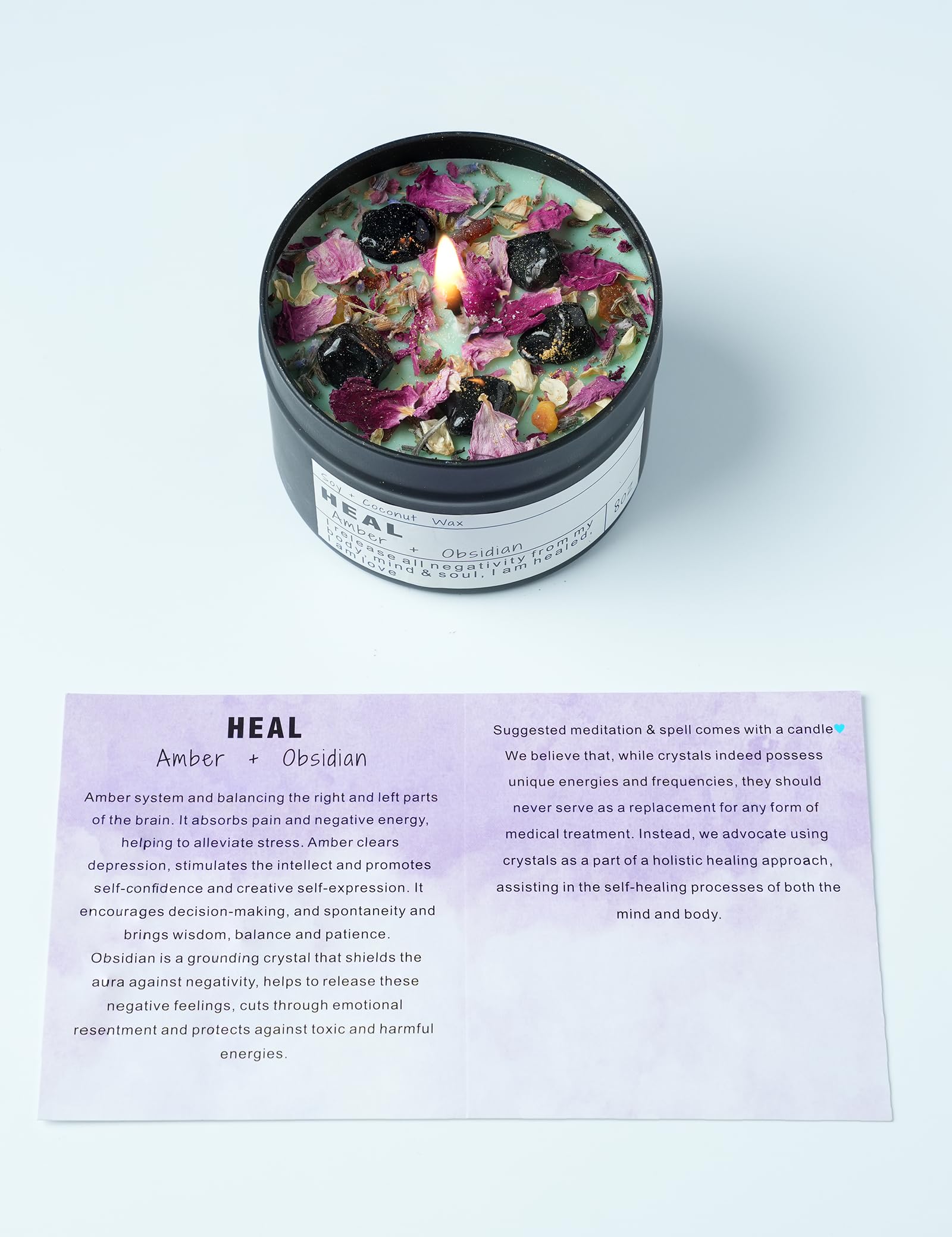 CULACEE Gift-ready obsidian candle ideal for encouragement and self-care