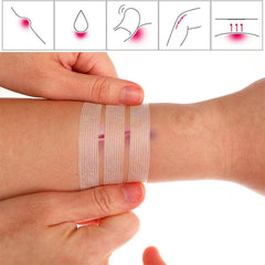 CUNQN latex-free wound closure tape emphasizes skin-friendly use.