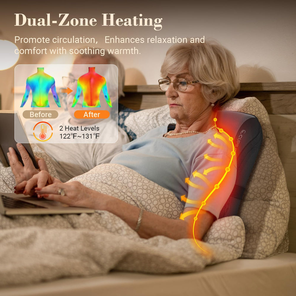 CuPiLo back massager vertical orientation highlights flexible positioning options.