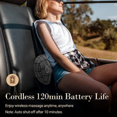 CuPiLo back massager with soft skin-friendly cover for comfortable sessions.