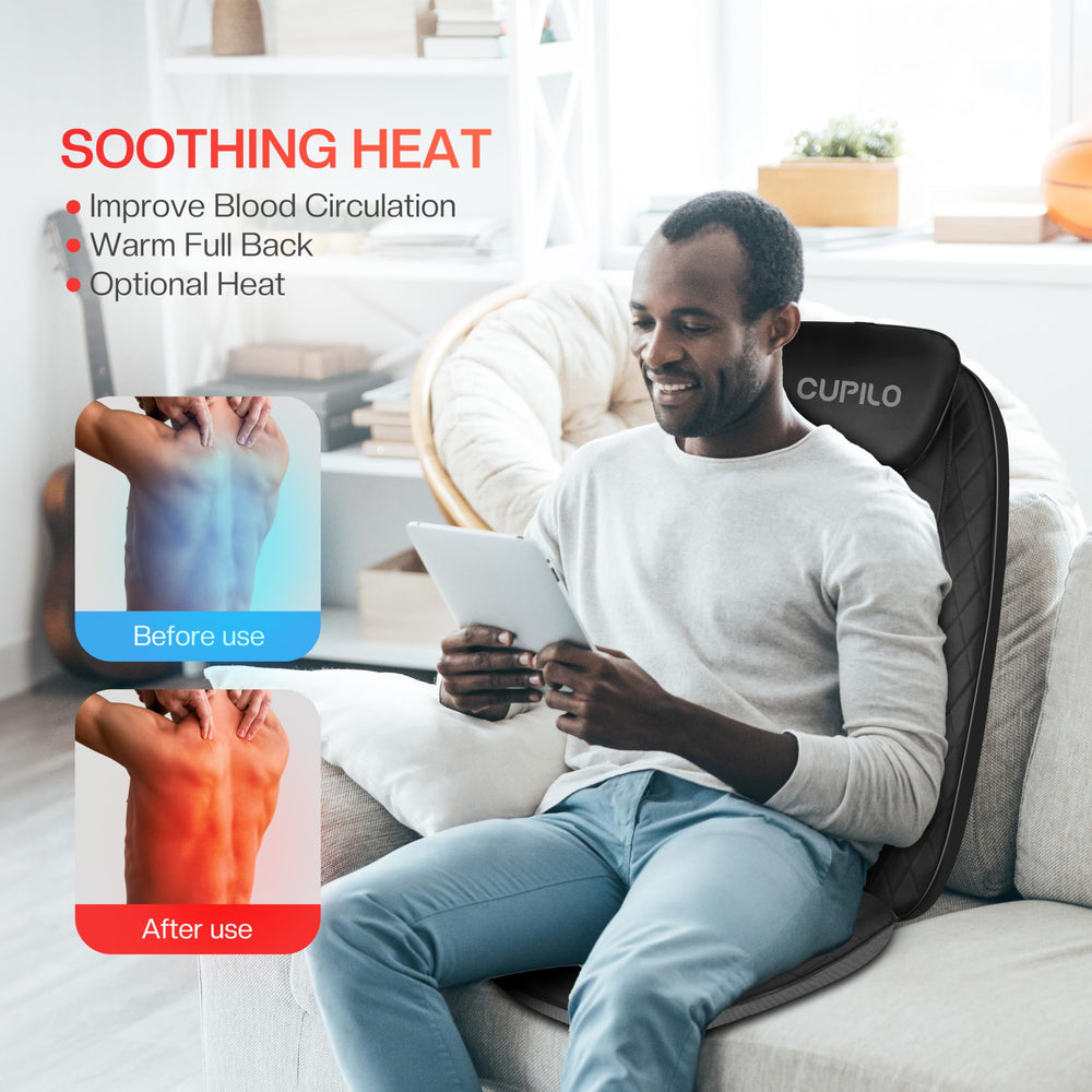 CuPiLo massager fits various chairs, sofas, and recliners for flexible use