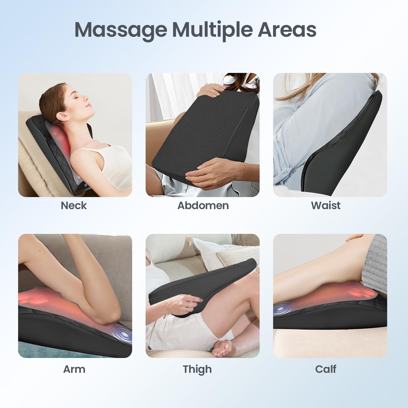 CuPiLo massager dimensions show generous coverage suitable for neck and shoulder areas.