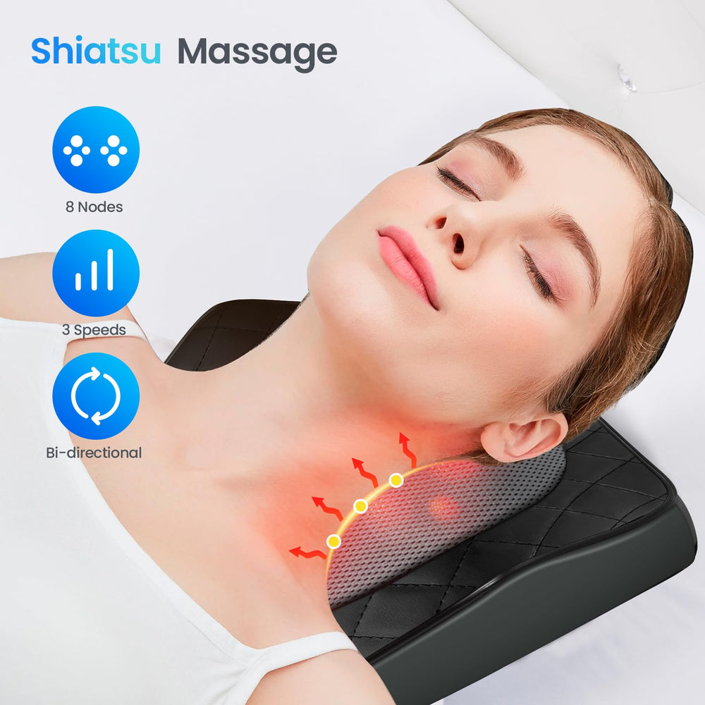 CuPiLo massager heat function demonstrates soothing warmth for muscle relaxation during sessions.