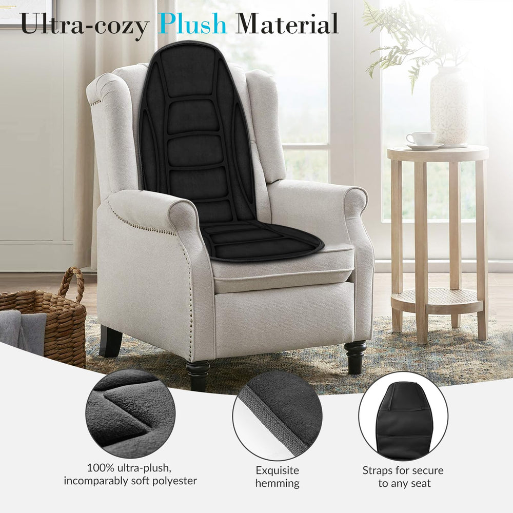 CuPiLo chair massager cushion adjustable straps securing position