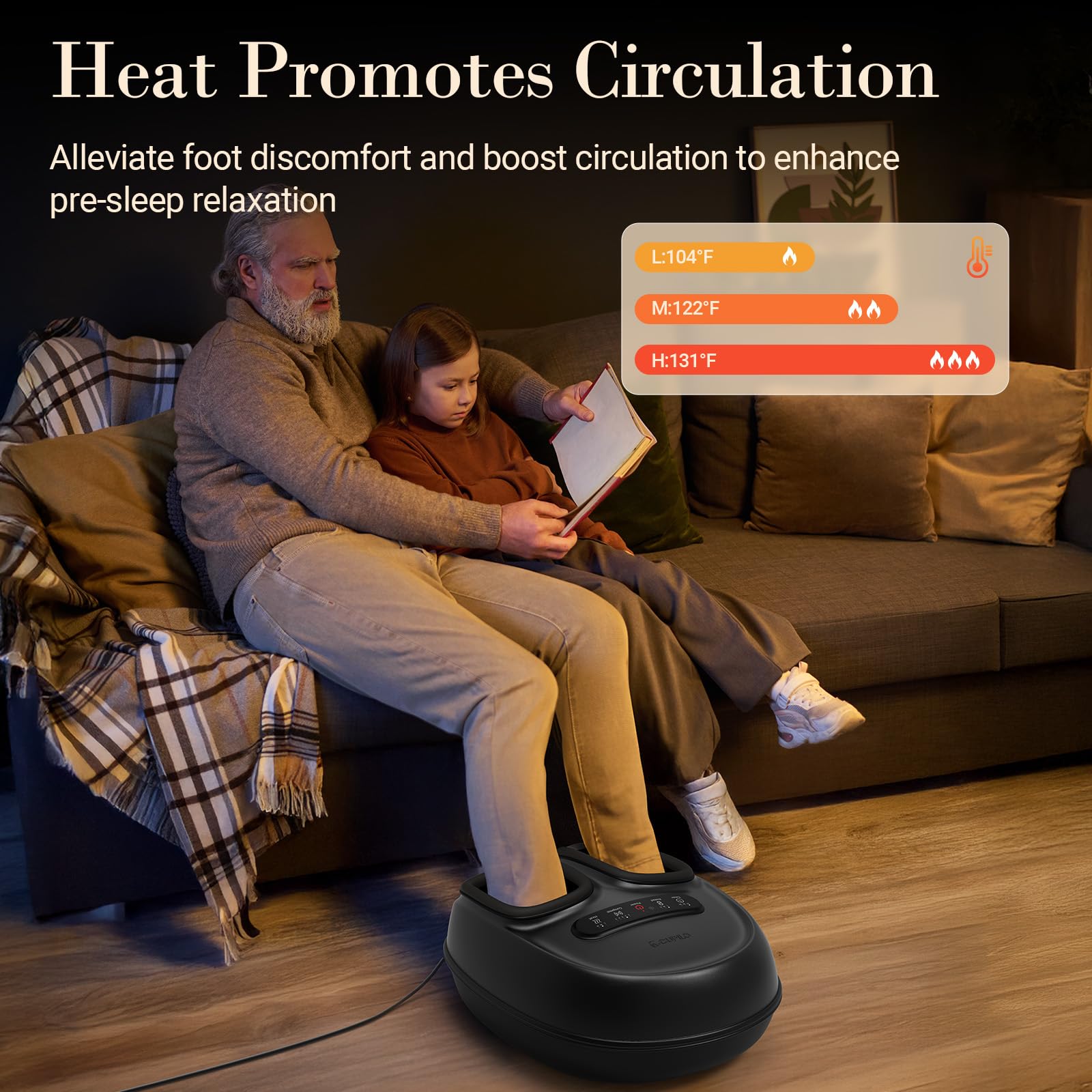 CuPiLo compression massage tightens the instep to help reduce fatigue after long days